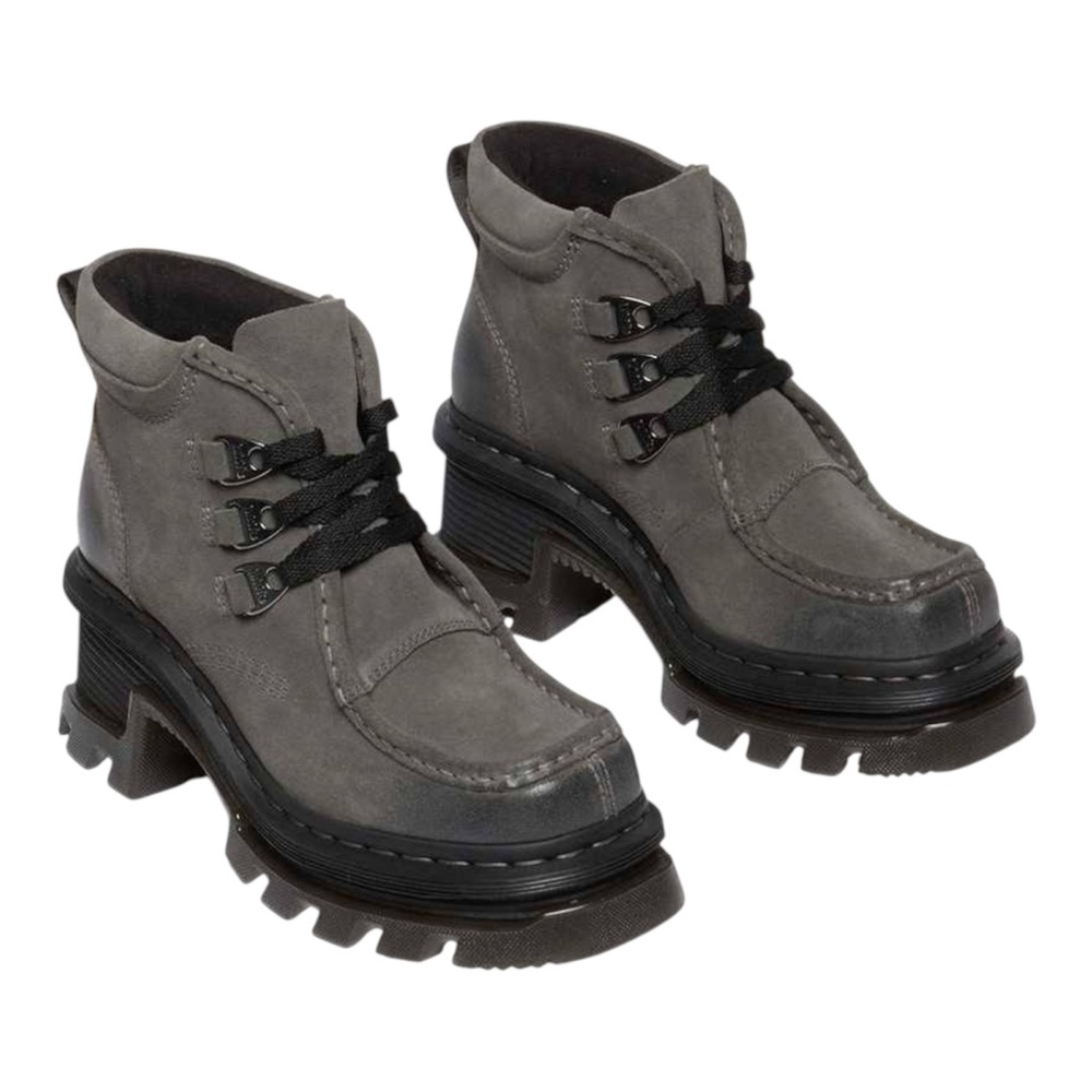 Dr. Martens Corran 3-Eye Suede Heeled Boots. - Picture 2 of 8